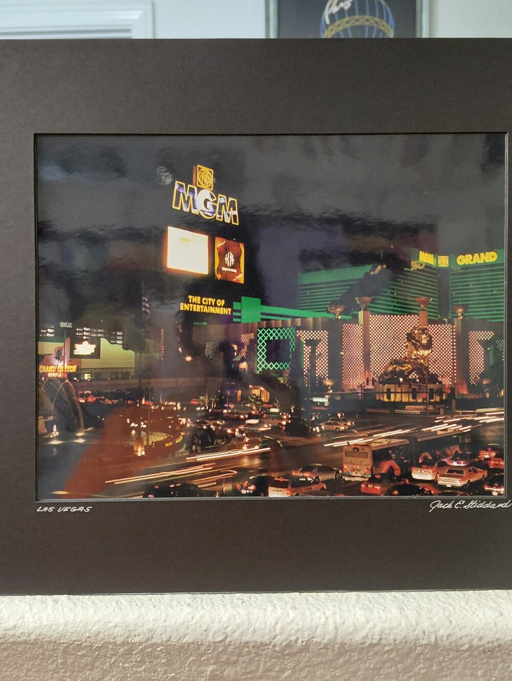 Las Vegas Strip Nightscape Mgm by Jack E Stiddard 11x14 Photo/Mat 16x20